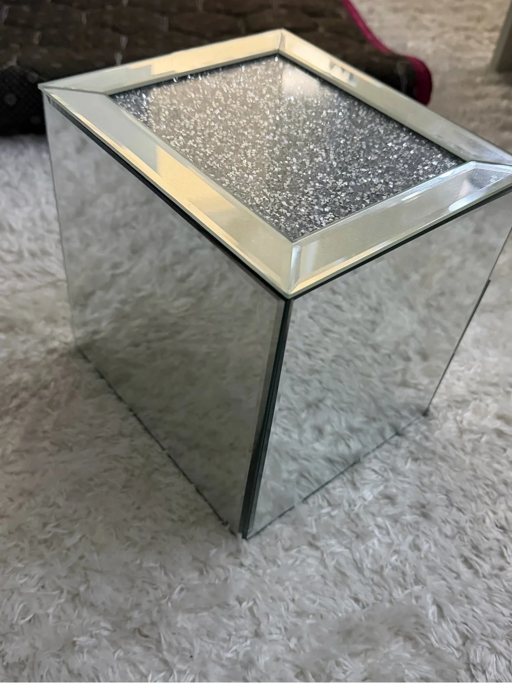 Mirrored 3-Drawer Jewelry Organizer - Silver Sparkle